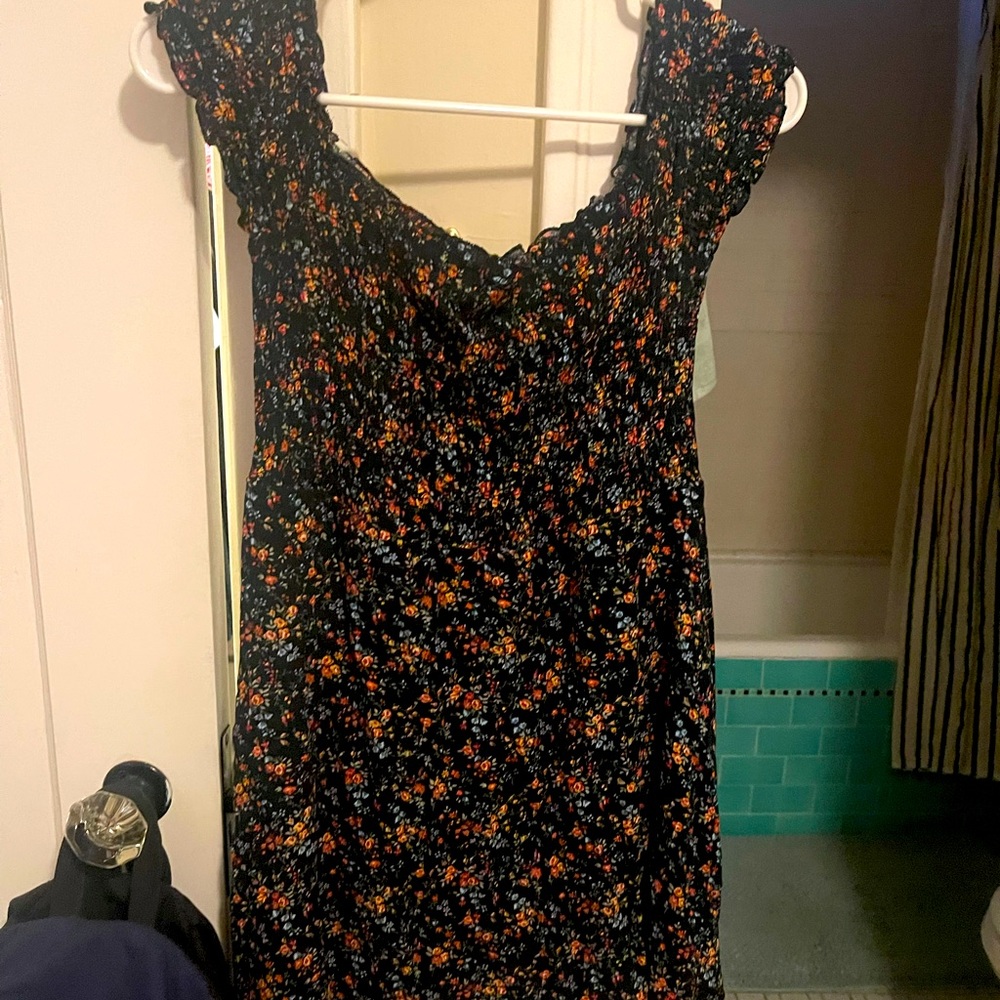 Floral off shoulder dress